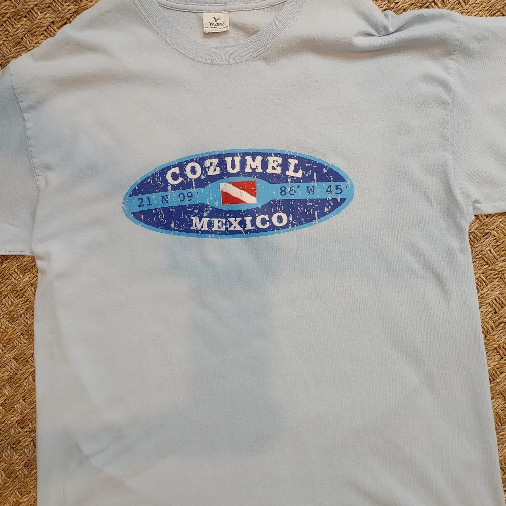 Cozumel Mexico T-Shirt, Light Blue XL